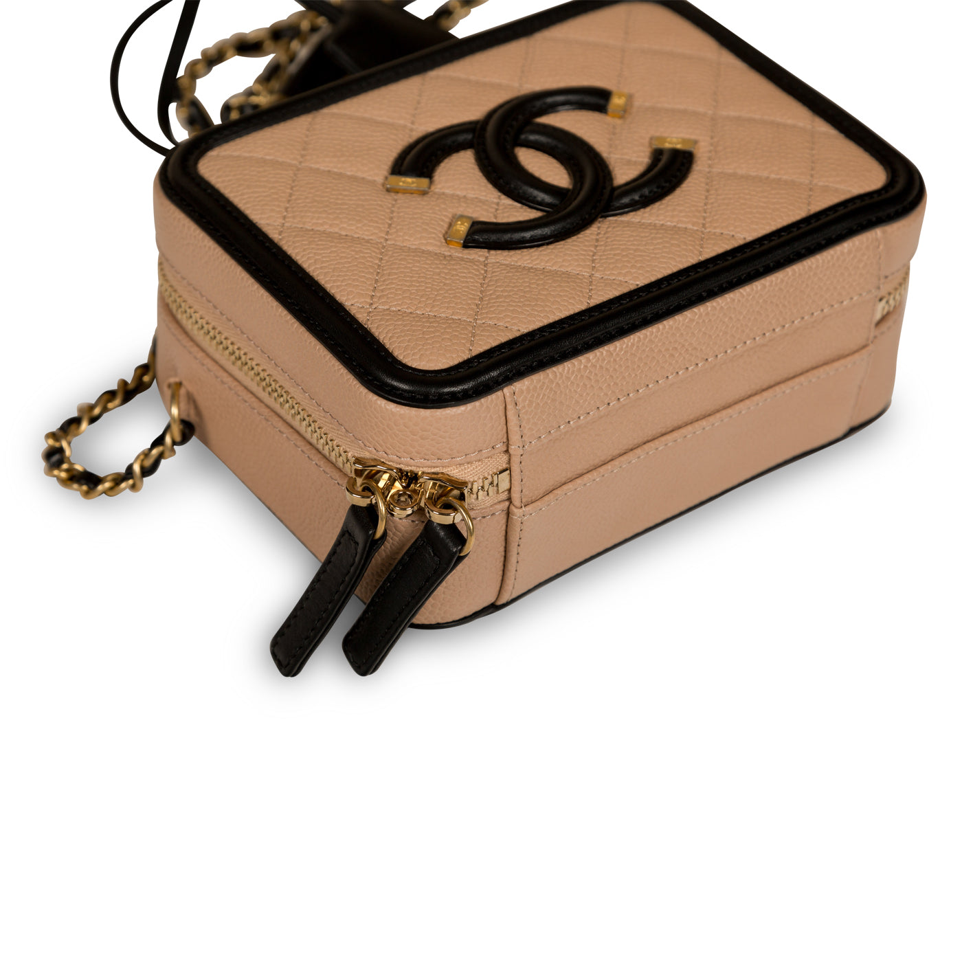 Chanel Vanity Caviar Black Clutch Style 6