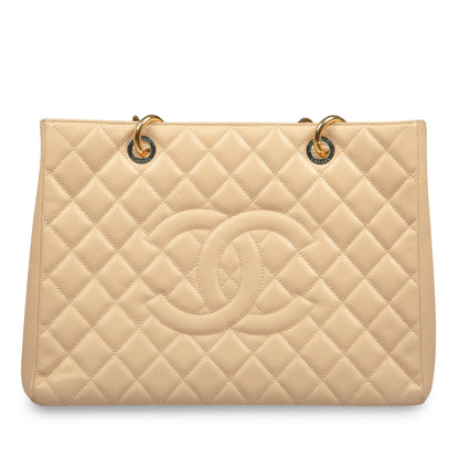 Chanel Timeless Caviar Gold Tote Bag Caviar