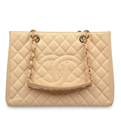 Chanel Timeless Caviar Gold Tote Bag Caviar