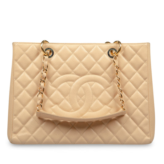 Chanel Timeless Caviar Gold Tote Bag Caviar