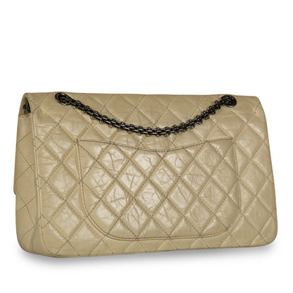 Chanel Classic Flap Calfskin Beige Shoulder Bag