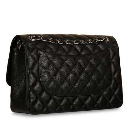 Chanel Classic Flap Caviar Black Shoulder Bag Style 25