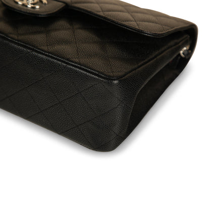 Chanel Classic Flap Caviar Black Shoulder Bag Style 25