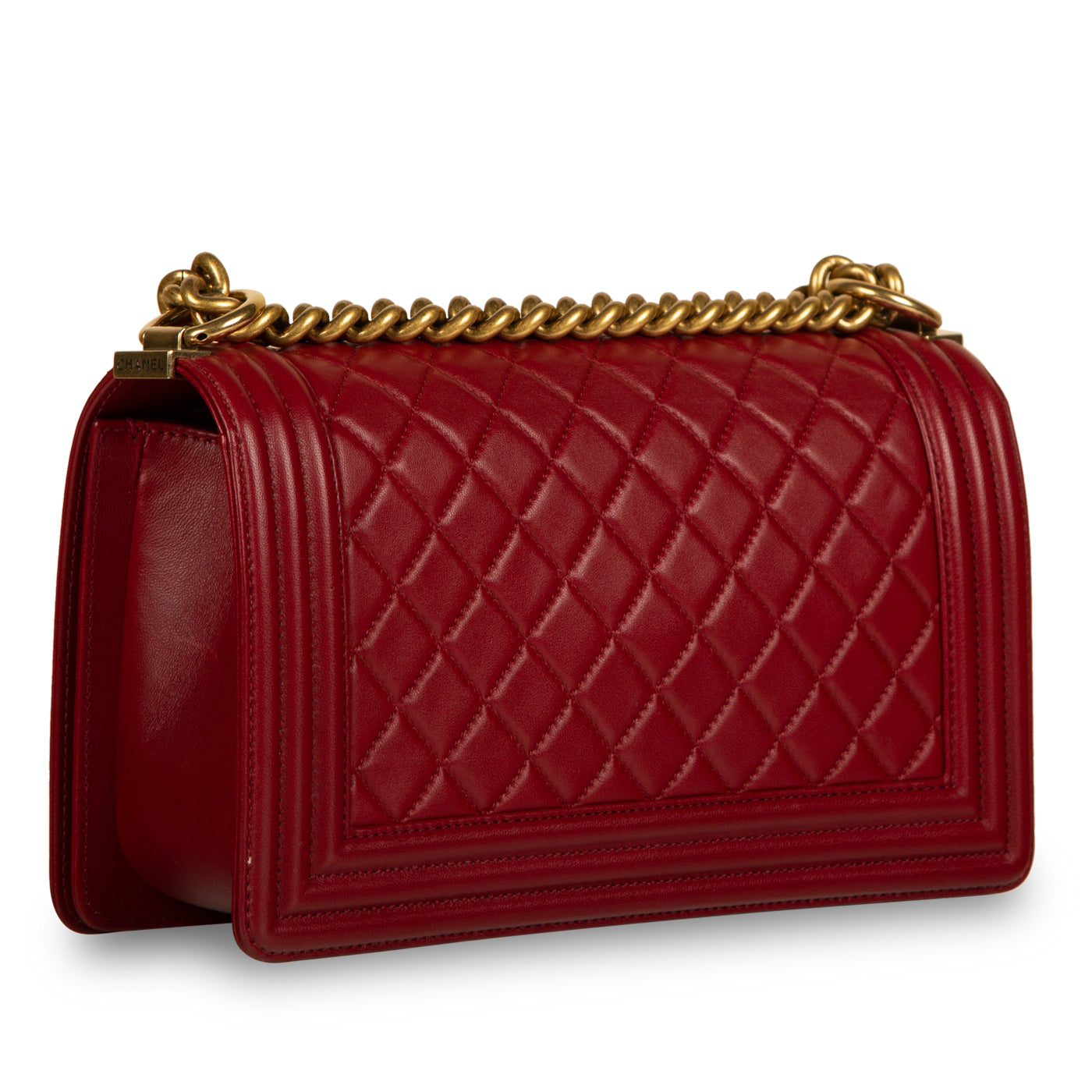 Chanel Boy Bag Lambskin Gold Shoulder Bag Style 10