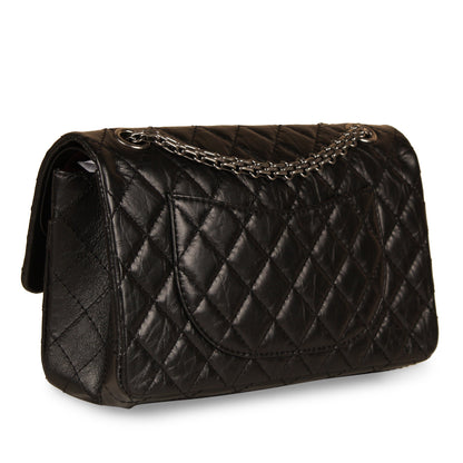 Chanel Classic Flap Calfskin Black Shoulder Bag Style 11