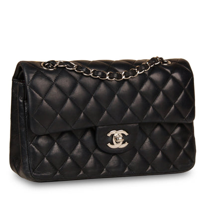 Chanel Classic Flap Lambskin Black Shoulder Bag Style 259