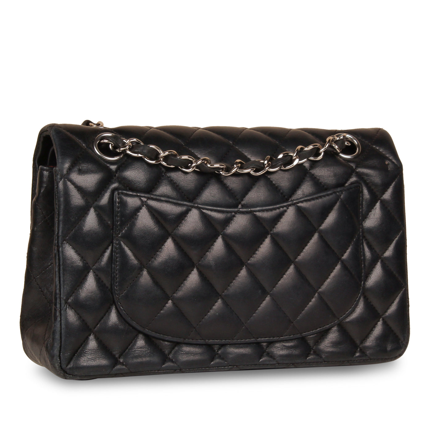 Chanel Classic Flap Lambskin Black Shoulder Bag Style 259