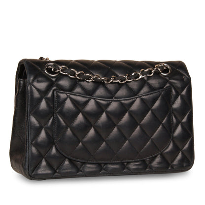 Chanel Classic Flap Lambskin Black Shoulder Bag Style 259