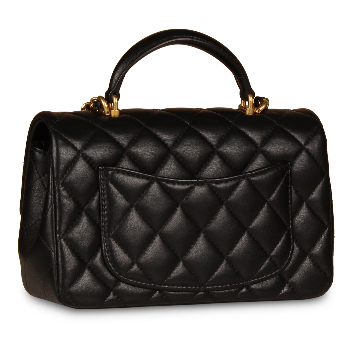 Chanel Classic Flap Lambskin Black Shoulder Bag Style 340