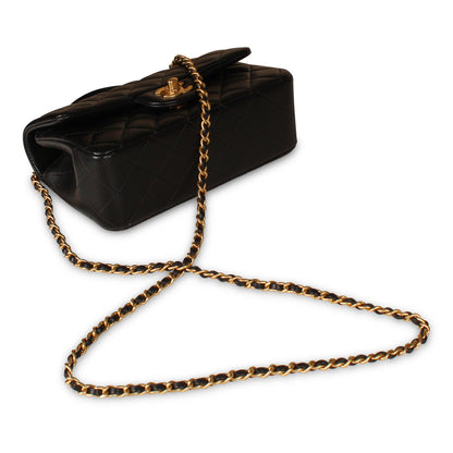 Chanel Classic Flap Lambskin Black Shoulder Bag Style 340