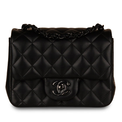 Chanel Classic Flap Bag - Mini Square So Black