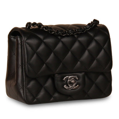 Chanel Classic Flap Bag - Mini Square So Black
