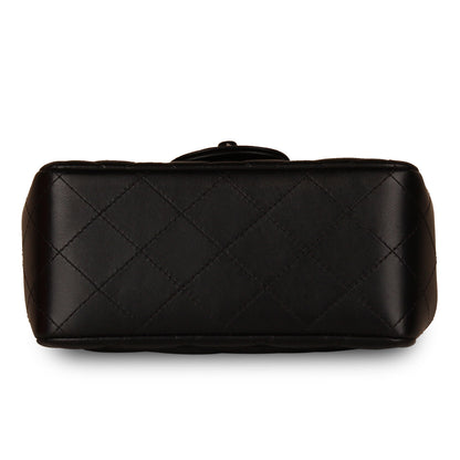 Chanel Classic Flap Lambskin Black Shoulder Bag Style 224