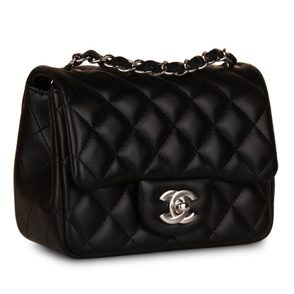 Chanel Classic Flap Lambskin Black Shoulder Bag Style 225