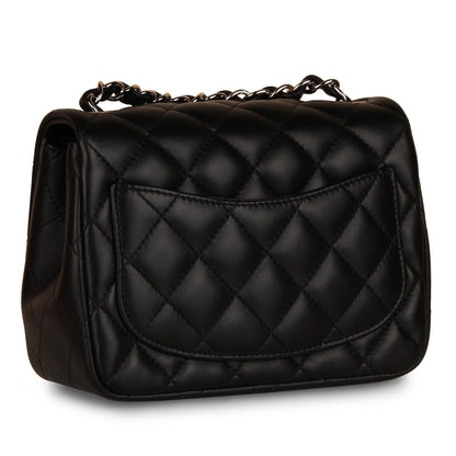 Chanel Classic Flap Lambskin Black Shoulder Bag Style 225