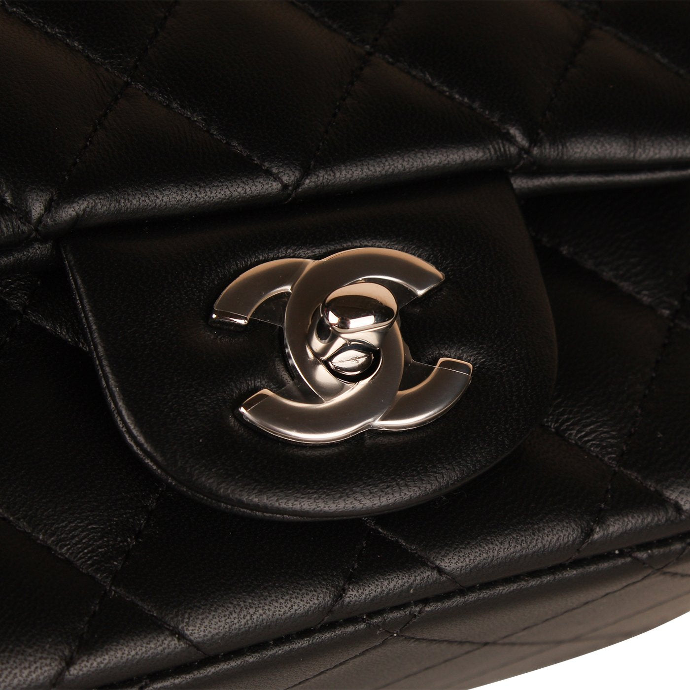 Chanel Classic Flap Lambskin Black Shoulder Bag Style 220