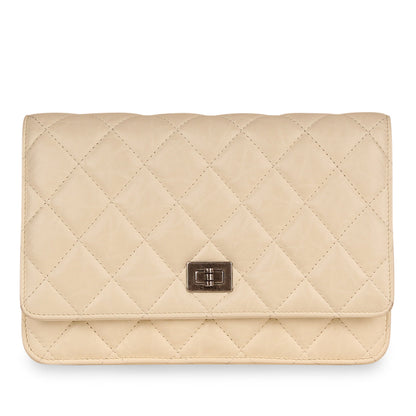 Chanel Classic Flap Calfskin Beige Crossbody
