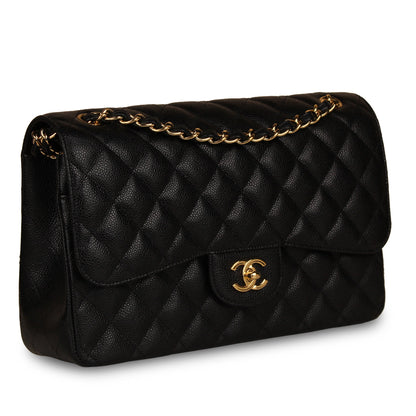 Chanel Classic Flap Caviar Black Shoulder Bag Style 23