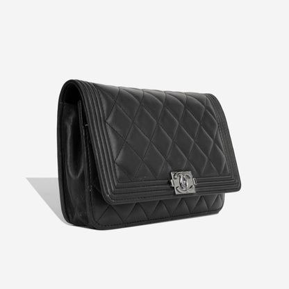 Chanel Boy Bag Lambskin Black Crossbody Style 5