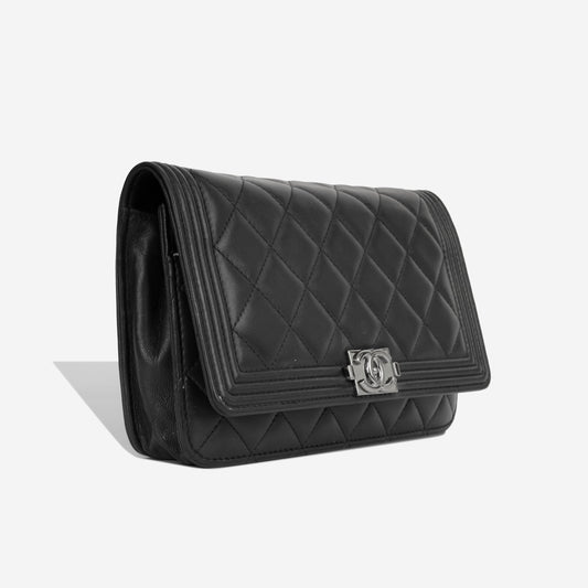 Chanel Boy Bag Lambskin Black Crossbody Style 5