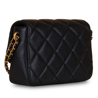 Chanel Classic Flap Caviar Black Shoulder Bag Style 3