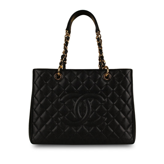 Chanel Timeless Caviar Black Tote Bag Style 19