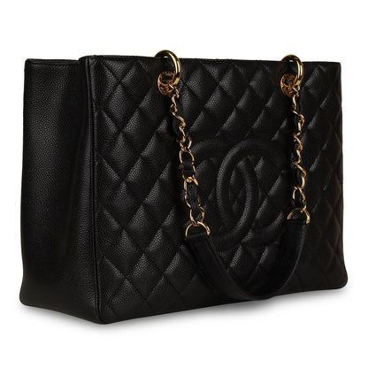 Chanel Timeless Caviar Black Tote Bag Style 19