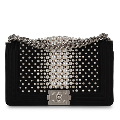 Chanel Pearl Satin Boy Bag - Old Medium