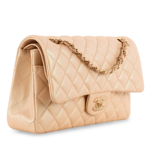 Chanel Classic Flap Lambskin Gold Shoulder Bag Style 36