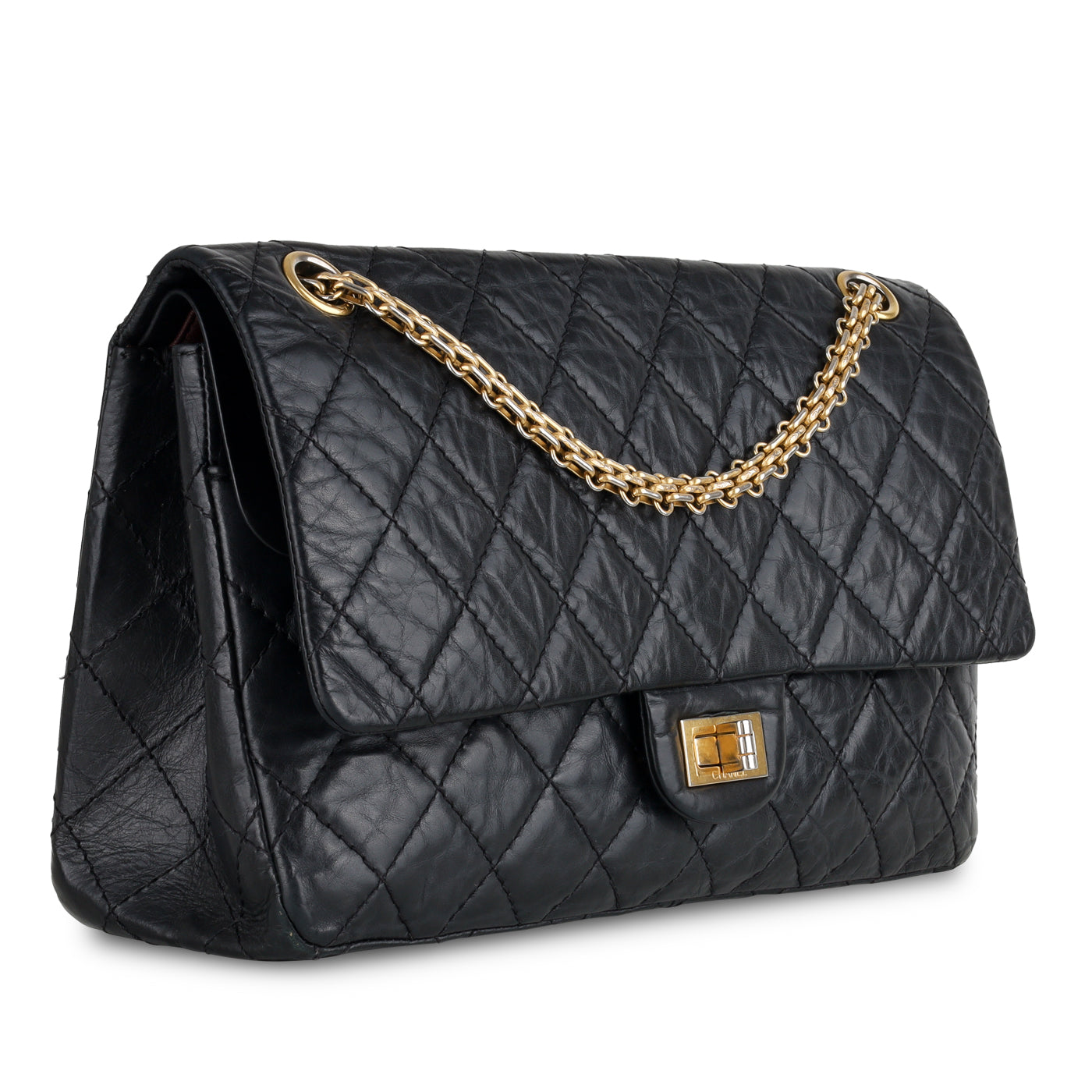 Chanel Classic Flap Calfskin Black Shoulder Bag Style 3