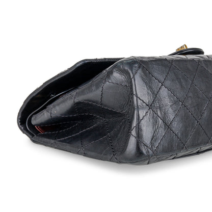 Chanel Classic Flap Calfskin Black Shoulder Bag Style 3