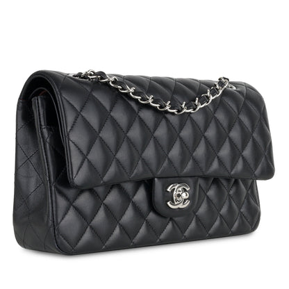 Chanel Classic Flap Lambskin Black Shoulder Bag Style 116