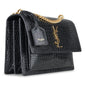 Saint Laurent Sunset Bag - Croc Embossed