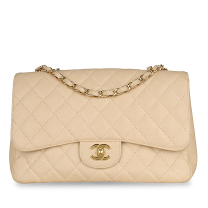 Chanel Classic Flap Caviar Gold Shoulder Bag Style 8