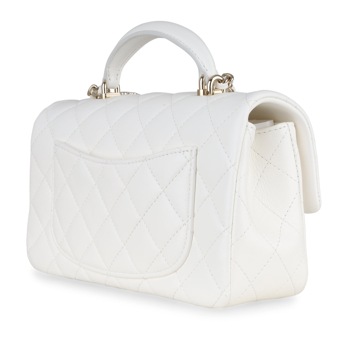 Chanel Classic Flap Lambskin Gold Shoulder Bag Style 77