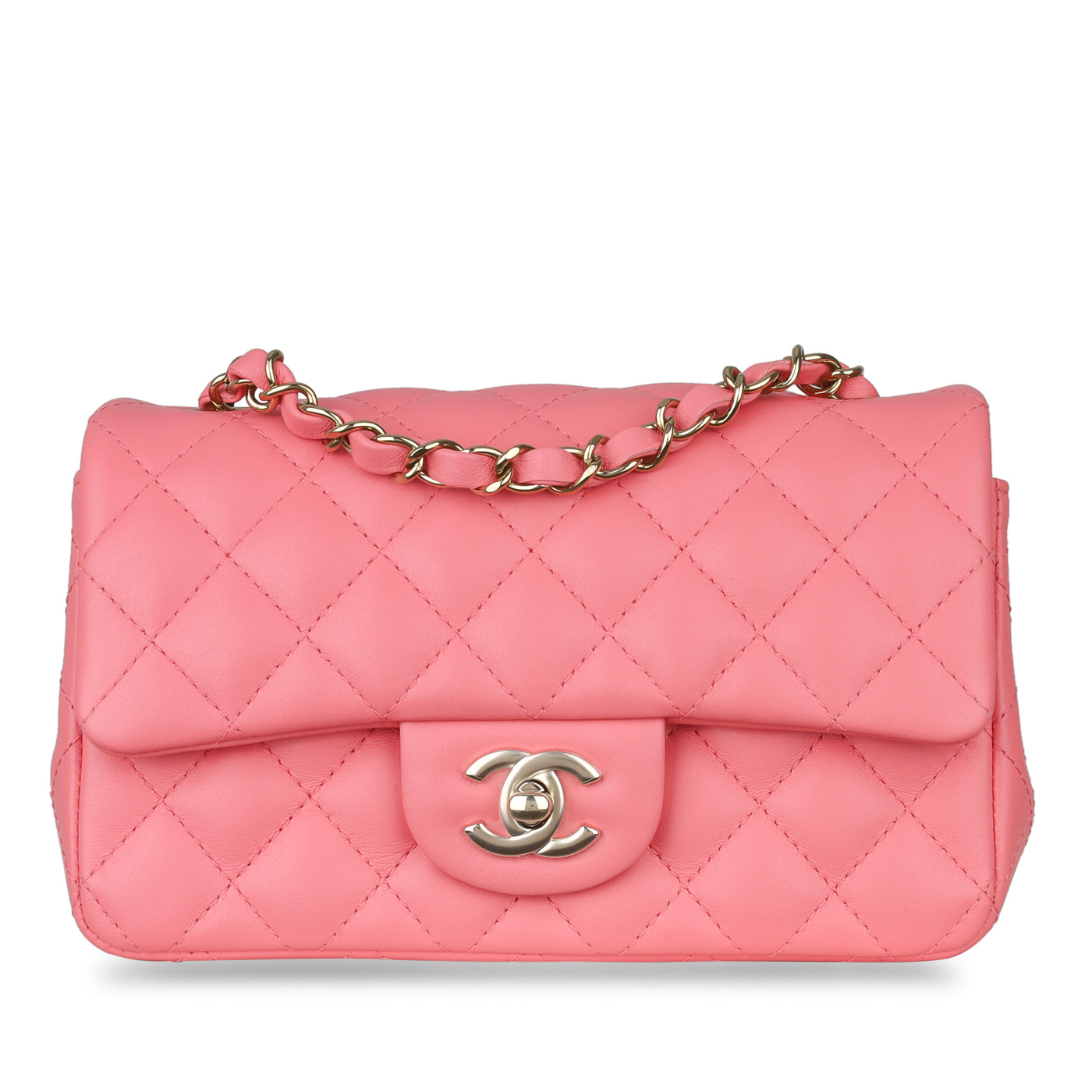 Chanel Classic Flap Lambskin Gold Shoulder Bag Style 78