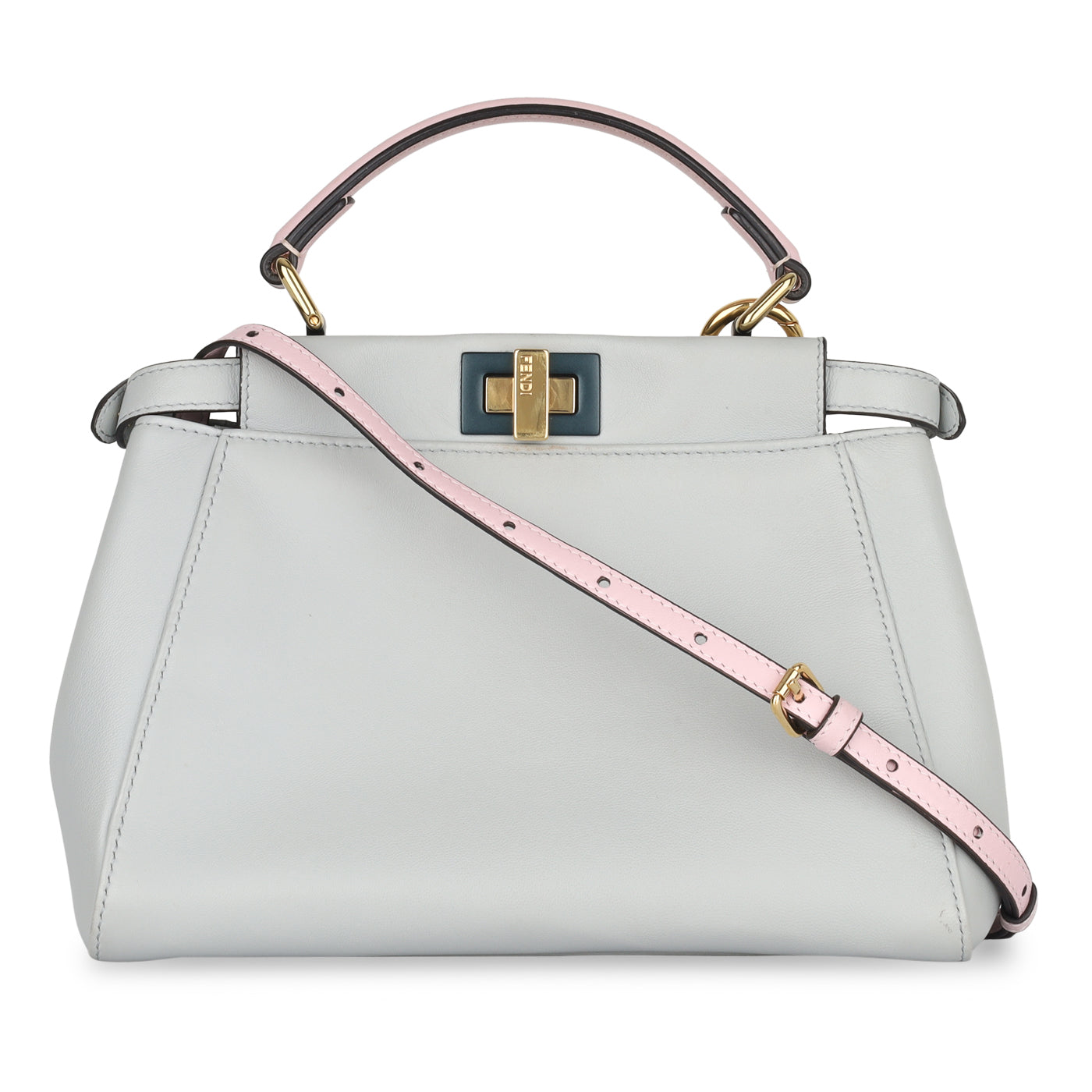 Fendi Peekaboo Leather Red Handbag Style 47