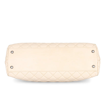 Chanel Coco Handle Caviar Cream Shoulder Bag