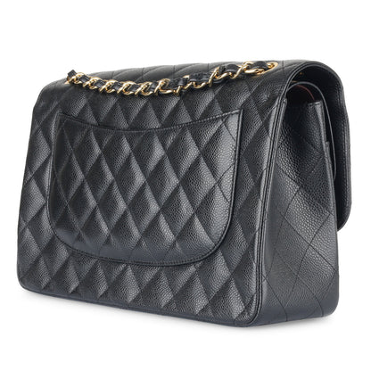 Chanel Classic Flap Caviar Black Shoulder Bag Style 17