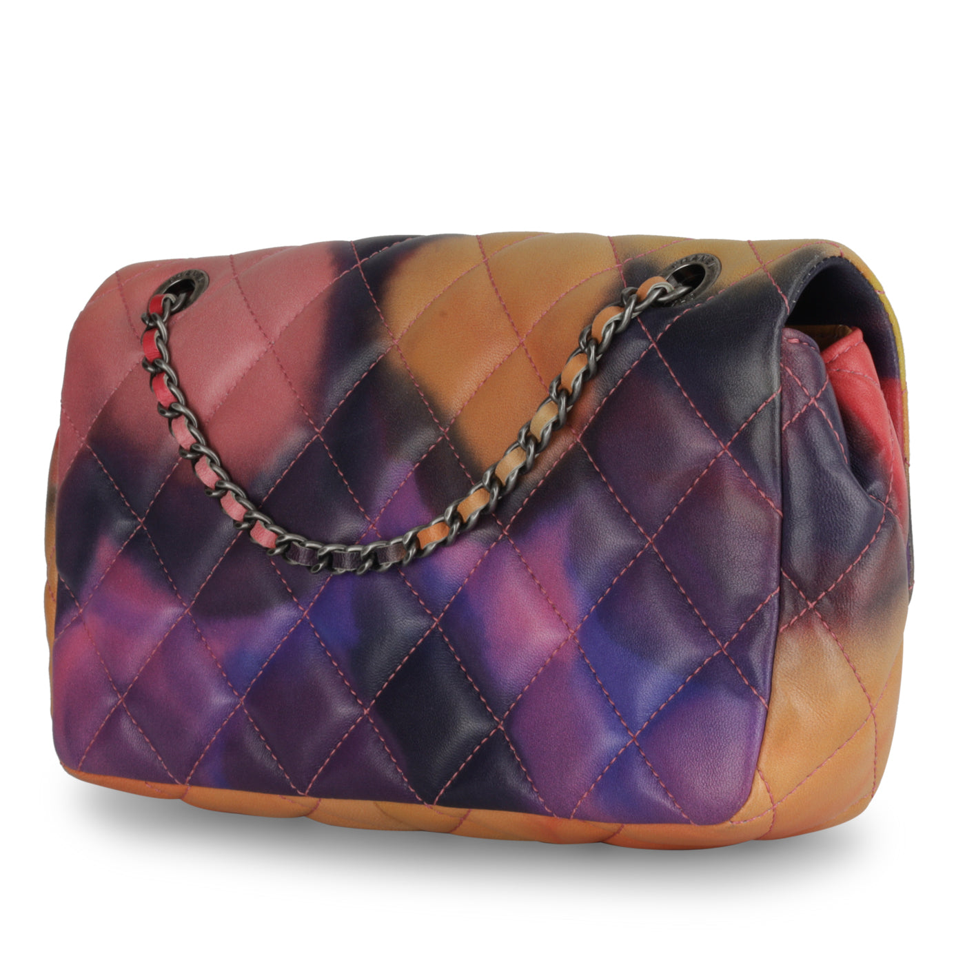 Chanel Classic Flap Lambskin Black Shoulder Bag Style 297