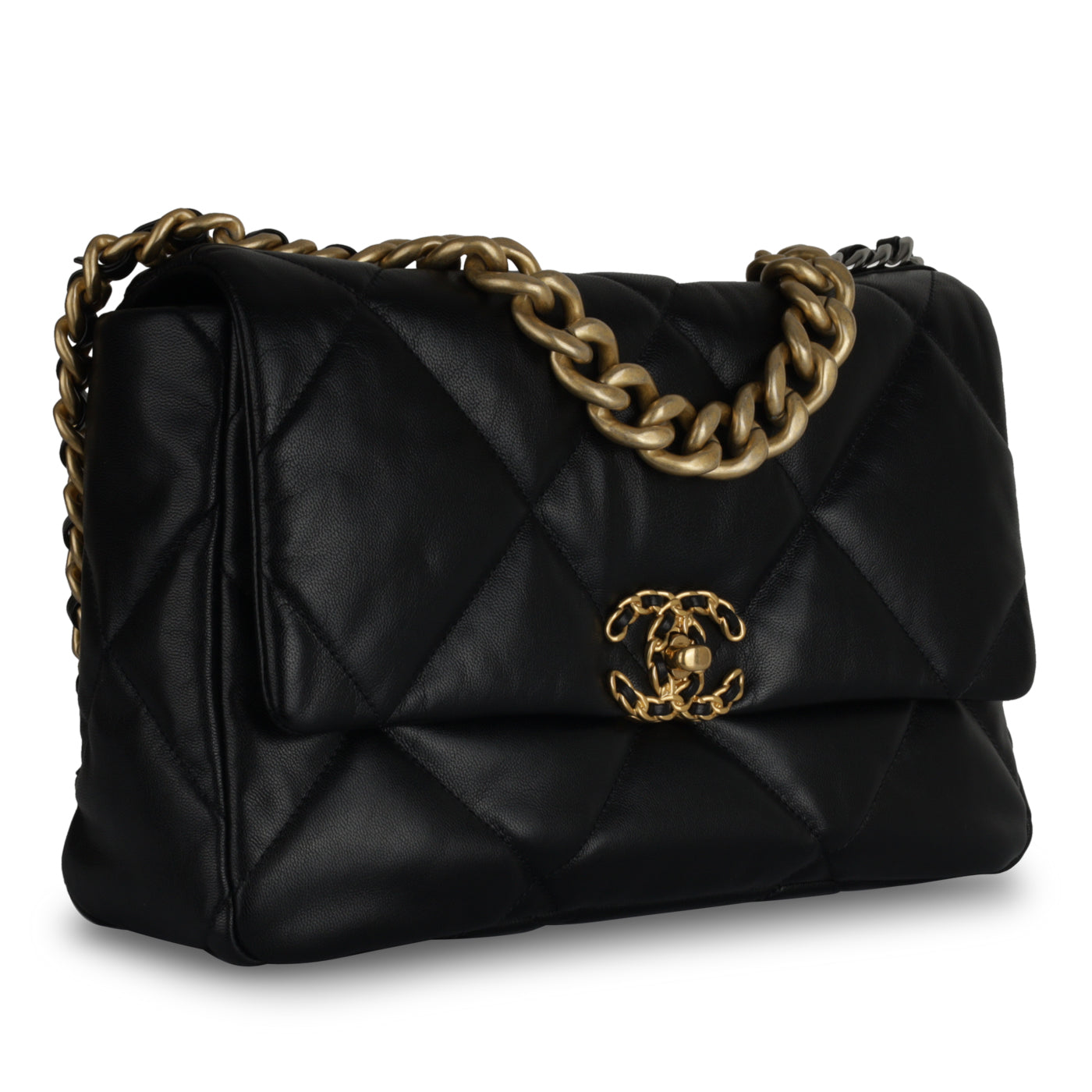 Chanel Chanel 19 Lambskin Black Shoulder Bag Style 21