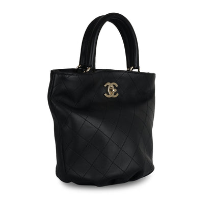 Chanel Lambskin Black Tote Bag Style 2