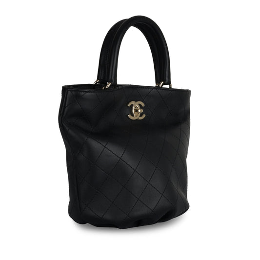 Chanel Lambskin Black Tote Bag Style 2