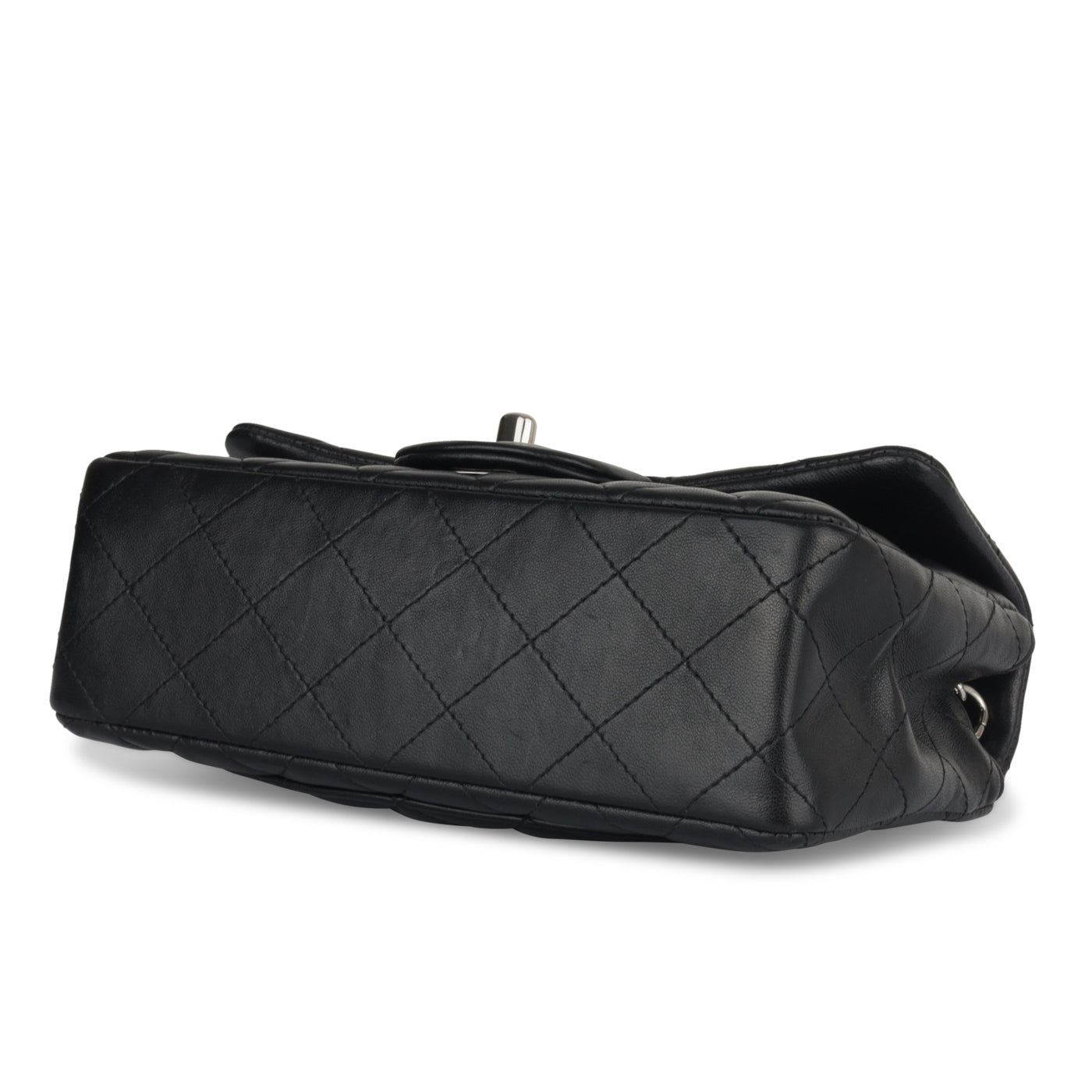 Chanel Classic Flap Lambskin Black Shoulder Bag Style 168