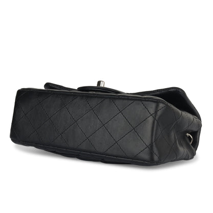 Chanel Classic Flap Lambskin Black Shoulder Bag Style 168