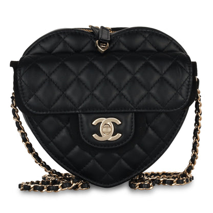 Chanel Large Heart Bag - Black