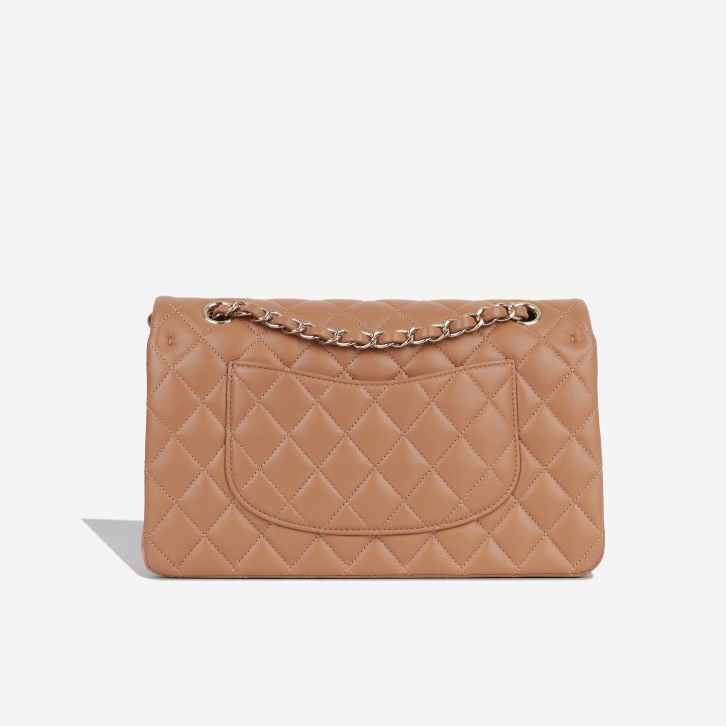 Chanel Classic Flap Lambskin Brown Shoulder Bag Lambskin