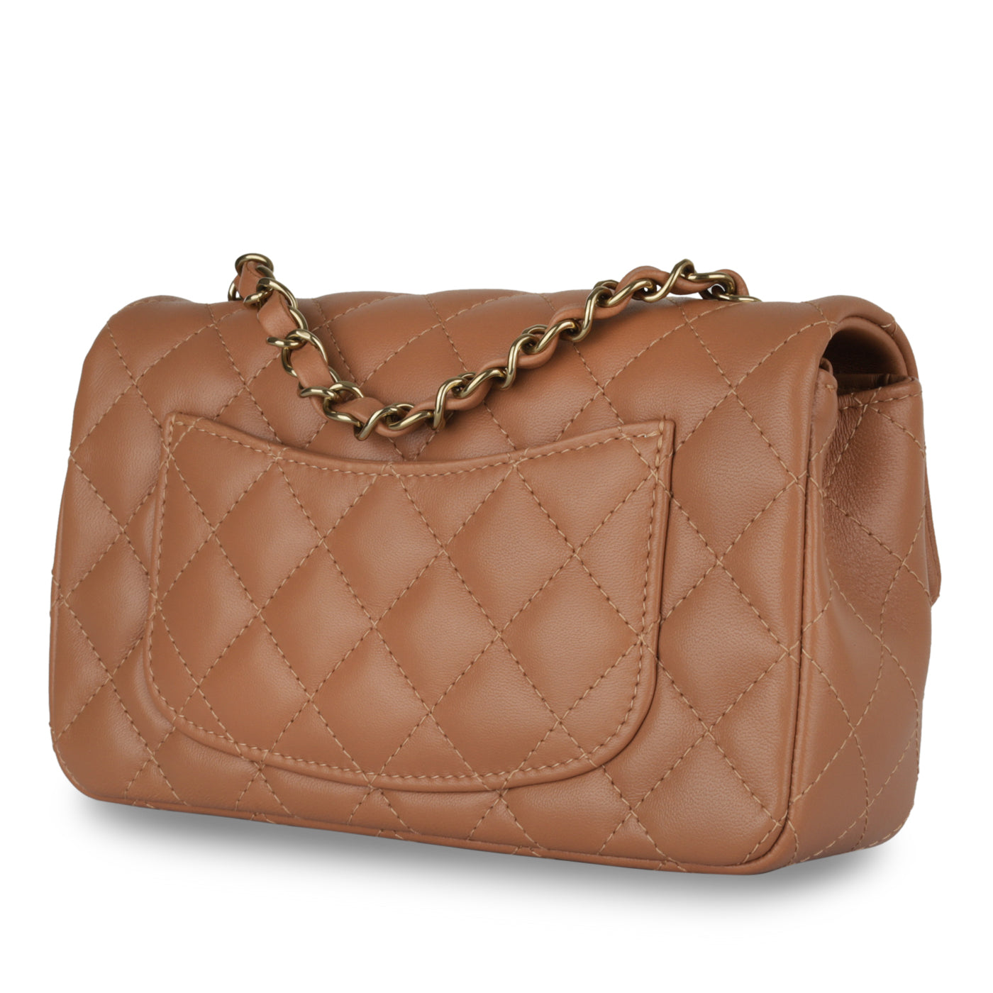 Chanel Classic Flap Lambskin Gold Shoulder Bag Style 75
