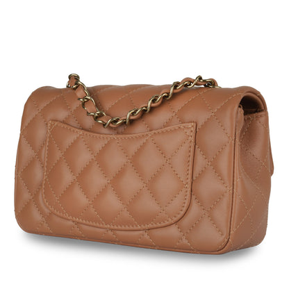 Chanel Classic Flap Lambskin Gold Shoulder Bag Style 75