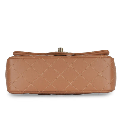 Chanel Classic Flap Lambskin Gold Shoulder Bag Style 75